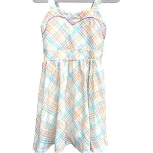 SugarBee Clothing Girls Dress – Size 8 Pastel Plaid, Never Worn